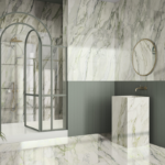 setting for arabescato& clover green Clover Green Matt 60x120